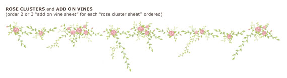 climbing vines and rose decals